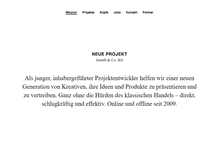 Tablet Screenshot of neueprojekt.de